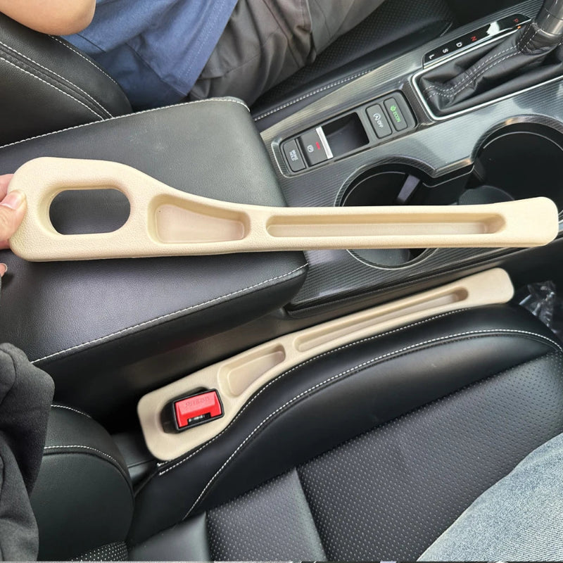 Seat Crevice Storage Box 2PCS Brown Close Up Console