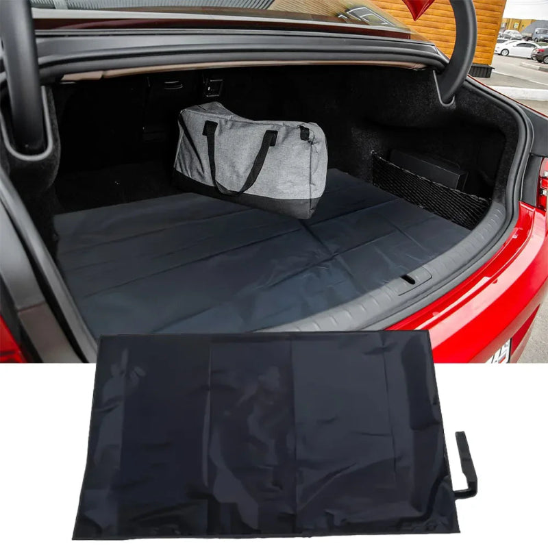 Car Trunk Mat Waterproof Oxford PU Rolling Up Storage View