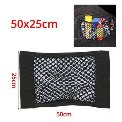 Car Boot Mesh Net Storage Organizer 50x25cm Elastic