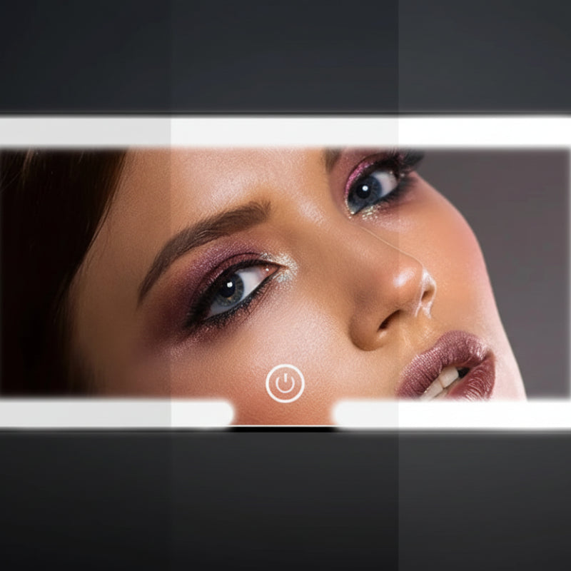 LED Car Makeup HD Mirror Sun Visor Hanging Mirror USB Rechargeable Touch Dimmable