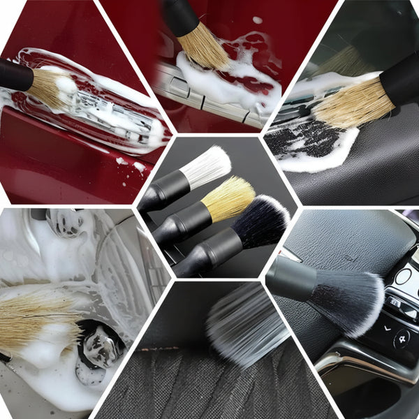 Professional Car Detailing Brushes Kit Interior & Wheel Cleaning