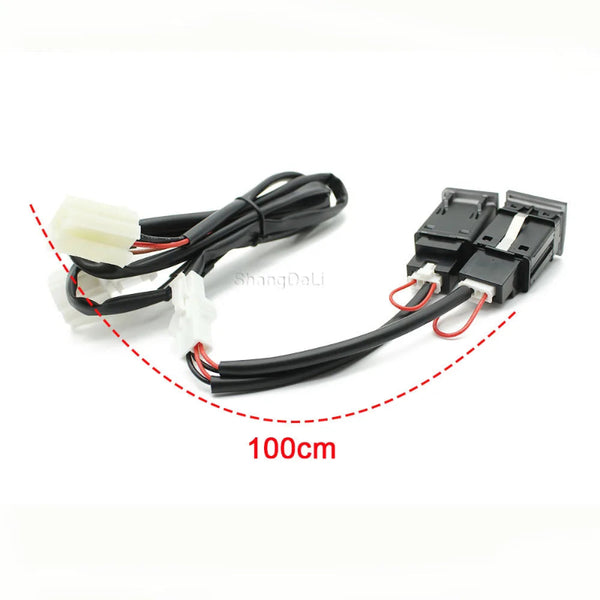 USB PD QC3.0 Fast Charging Outlet Button for VW Golf MK6 & Jetta