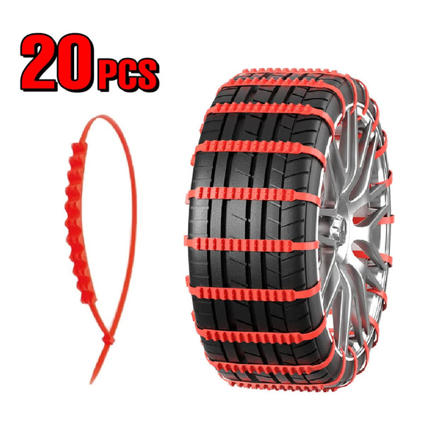 Universal Emergency Snow Chains Plastic Anti-Slip Traction Aid