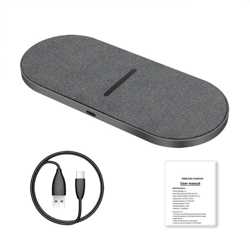 Wireless Charger Dock (Phone + Earbuds) Type-C 2-in-1 