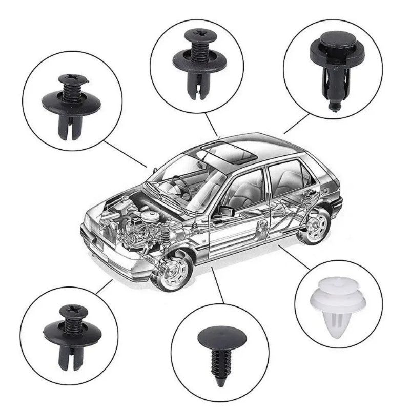 Car Door Trim Fastener Clip Set 100 Piece Opp Bag