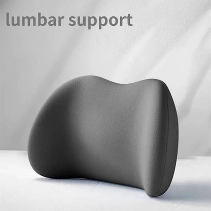 Car Neck and Lumbar Pillow Breathable Fabric Brown Colour