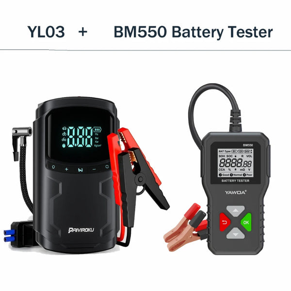 Jump Starter Air Compressor 150PSI Power Bank LED SOS