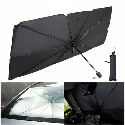 Windshield Sunshade Umbrella Folded Compact Storage View