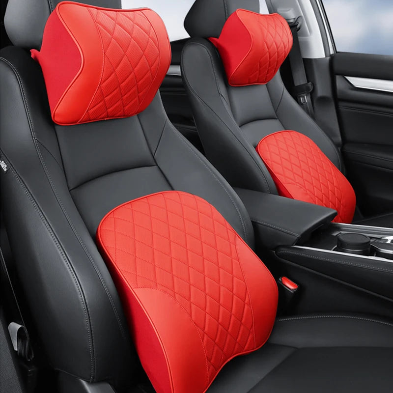 Memory Foam Car Headrest Lumbar Cushion Multiple Colour Options