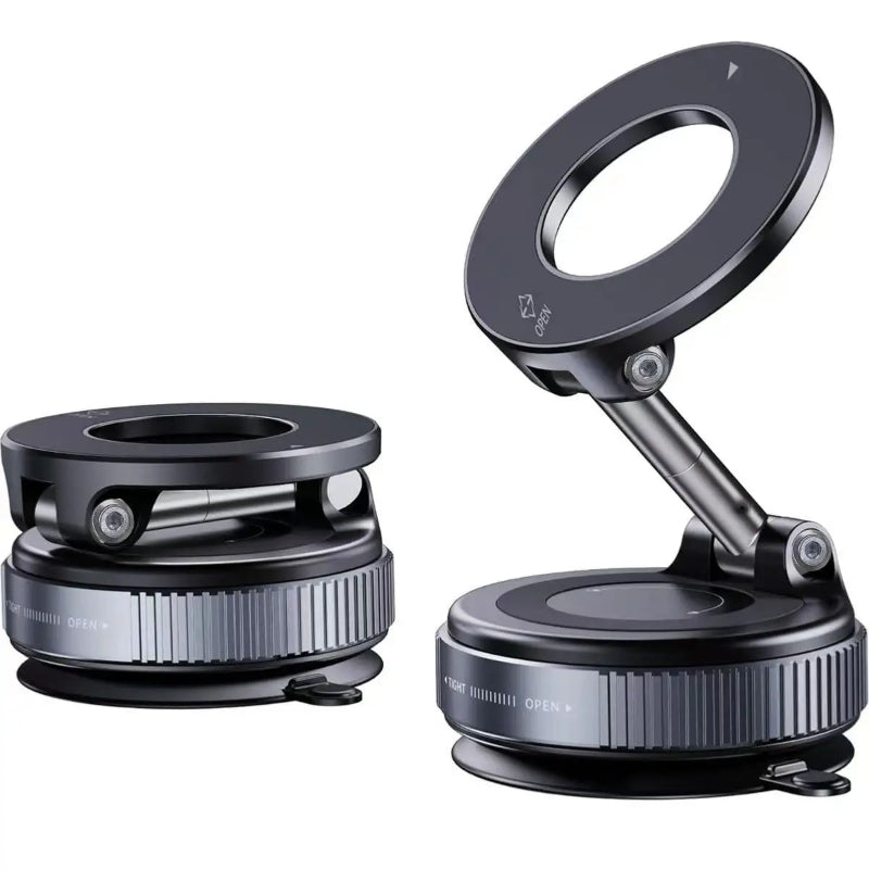Car Phone Holder Magnetic 360 Rotation Suction Cup White