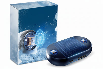 Rechargeable Solar Anti-Ice Car Protector – Magnetic Base Winter Tool