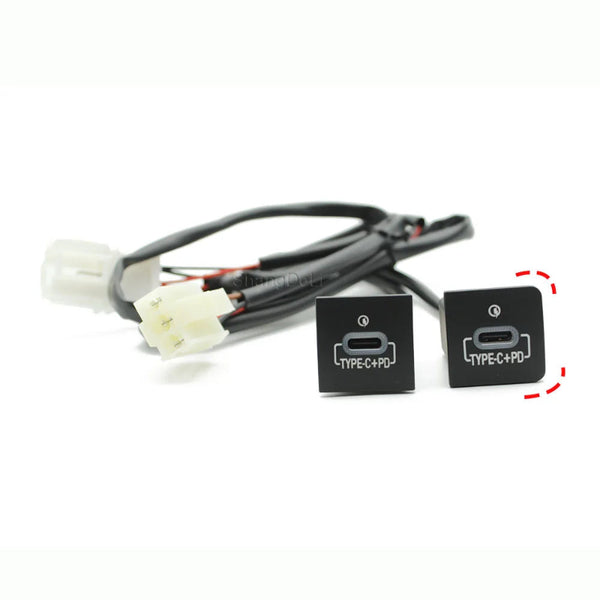 USB PD QC3.0 Fast Charging Outlet Button for VW Golf MK6 & Jetta