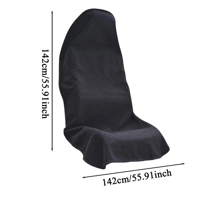 Car Seat Protector Cushion Waterproof Non Slip Brown Side