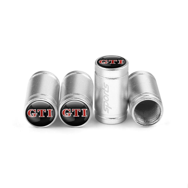 Valve Caps Tire Premium for VW 4pcs (Aluminum Alloy, Logo)