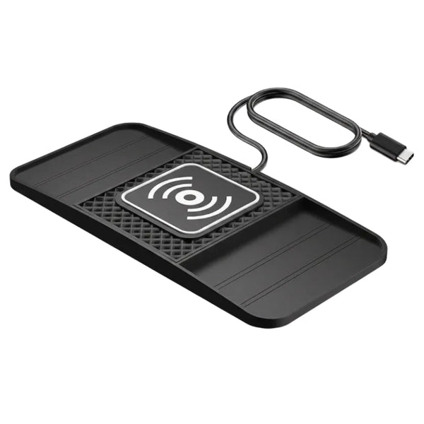 Wireless Car Charging Pad, Non-Slip Rubber Mat (USB Powered) for iPhone & Android