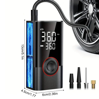 Wireless Tire Inflator Air Compressor 150PSI 7.4V Rechargeable