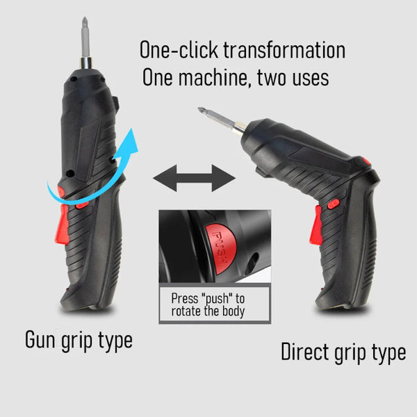 Zimir 47 PCS Cordless Electric Screwdriver Set with LED Light