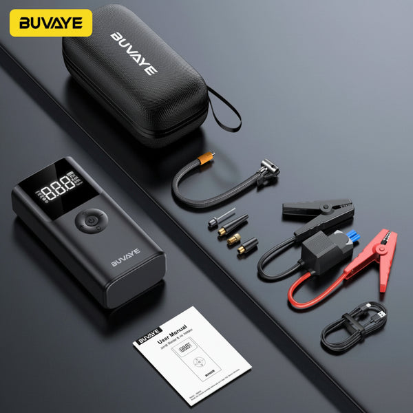 Jump Starter Air Pump 150PSI 12V Power Bank SOS 2500A