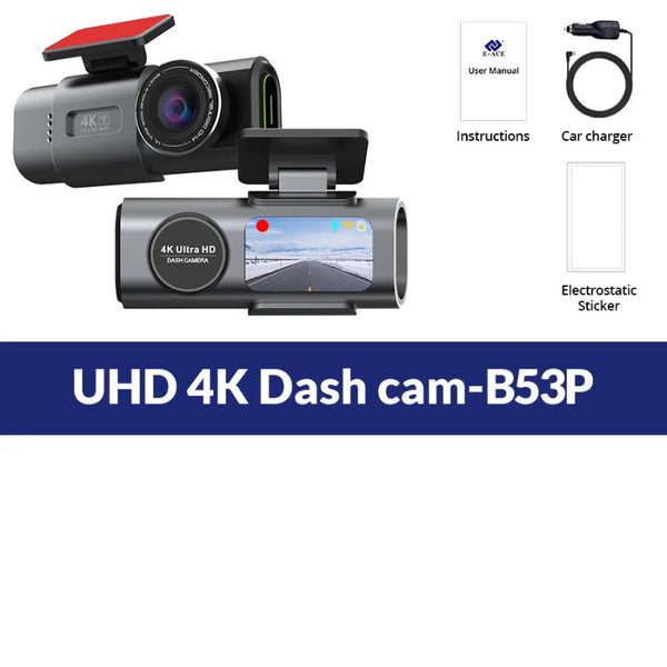 Dash Cam 4K UHD Car DVR (Wi-Fi + GPS + 24H Parking