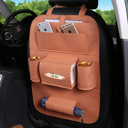 Seat Back Bag Brown Grey Black Colour Options