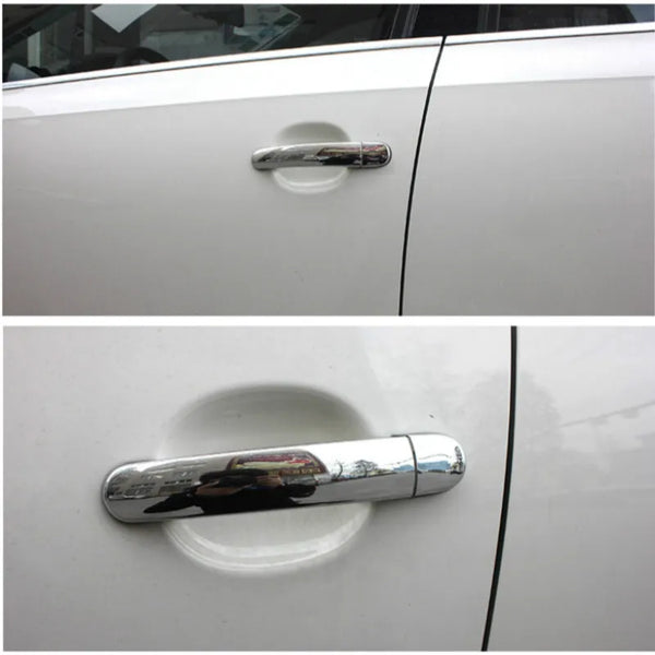 Glossy Black Chrome Door Handle Cover Stickers for VW Polo (2010–2018)