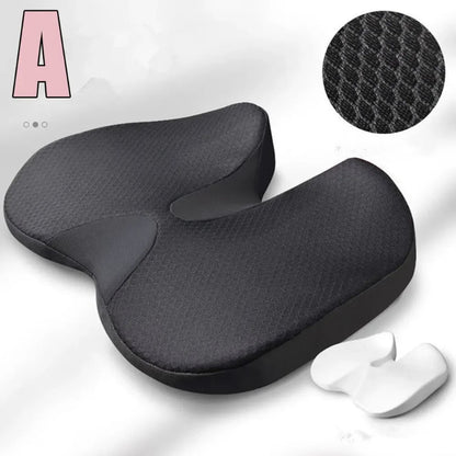 Seat Cushion Breathable Grid Cover + PE Foam Support (Removable & Washable) Non-Slip 