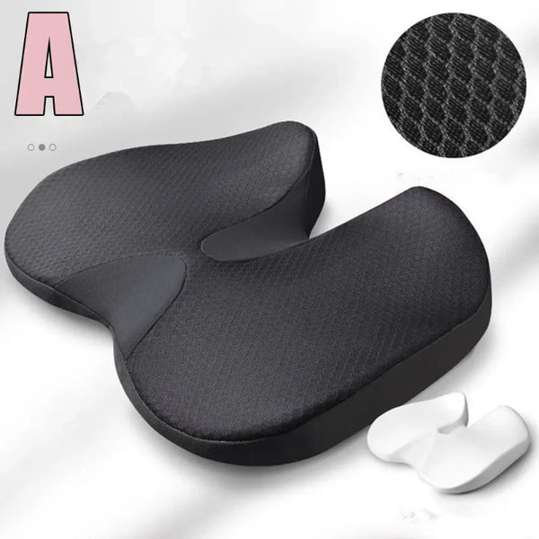Seat Cushion Breathable Grid Cover + PE Foam Support (Removable & Washable) Non-Slip