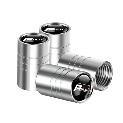 Valve Caps Tire Premium for VW 4pcs (Aluminum Alloy, Logo)