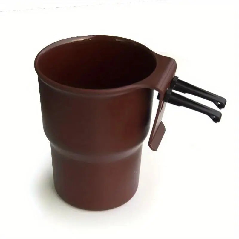Car Vent Cup Holder Fits Most Cup Sizes Beige Close Up