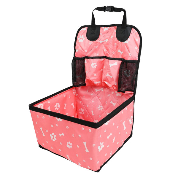 Dog Car Seat with Storage Pockets Non Slip Travel Bed