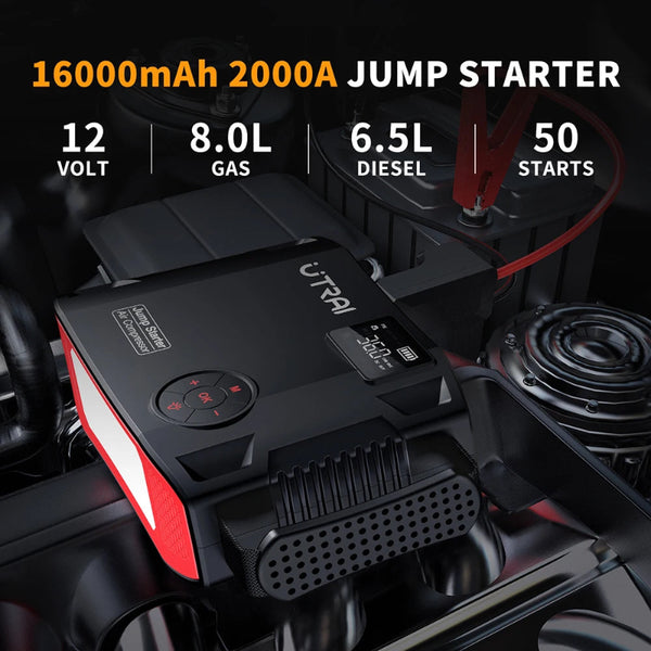 UTRAI JS-5 2000A Jump Starter Air Compressor 150PSI 16000mAh