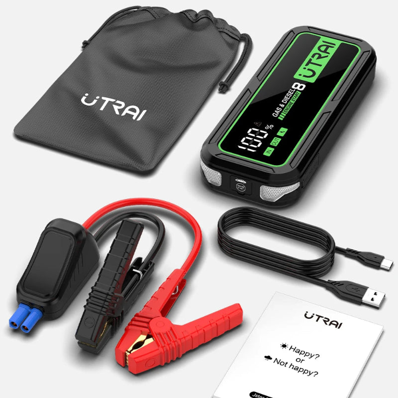UTRAI JS-8 Jump Starter 20000mAh Display Screen Overview