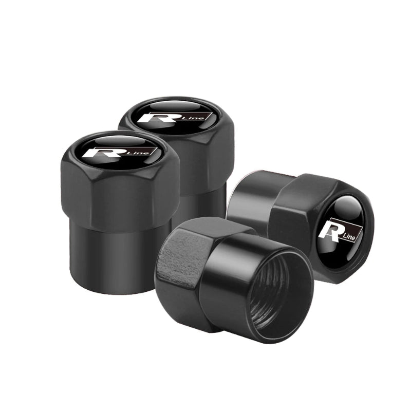 Valve Caps Tire Premium for VW 4pcs (Aluminum Alloy, Logo)