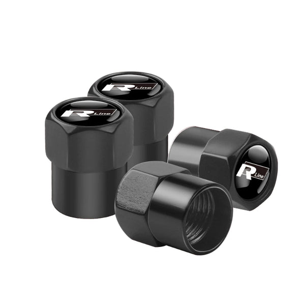 Valve Caps Tire Premium for VW 4pcs (Aluminum Alloy, Logo)