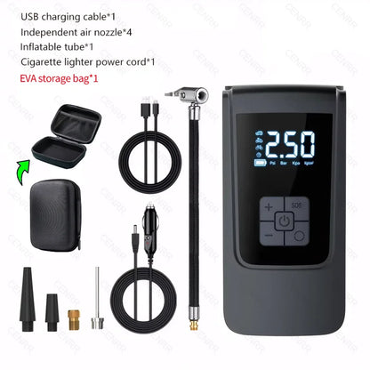 Tire Inflator Dual 7.4V 12V Power Option