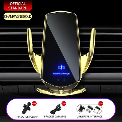 Car Charger Mount Automatic Clamps Grip Phone