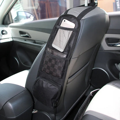 Car Backseat Organizer with Tablet Holder Foldable Seat Back Storage Bag with Multiple Pockets