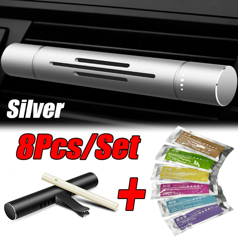 Car Perfume Clip 8pcs Rotating Intensity Control Interior View
