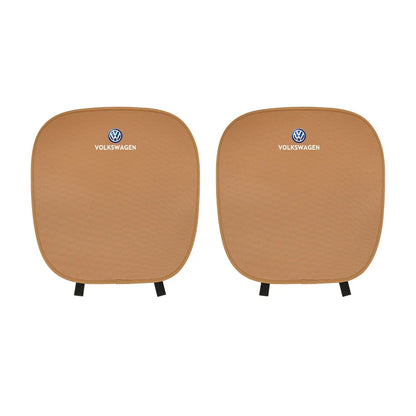 VW Ice Silk Seat Cover Brown Two Piece White Background