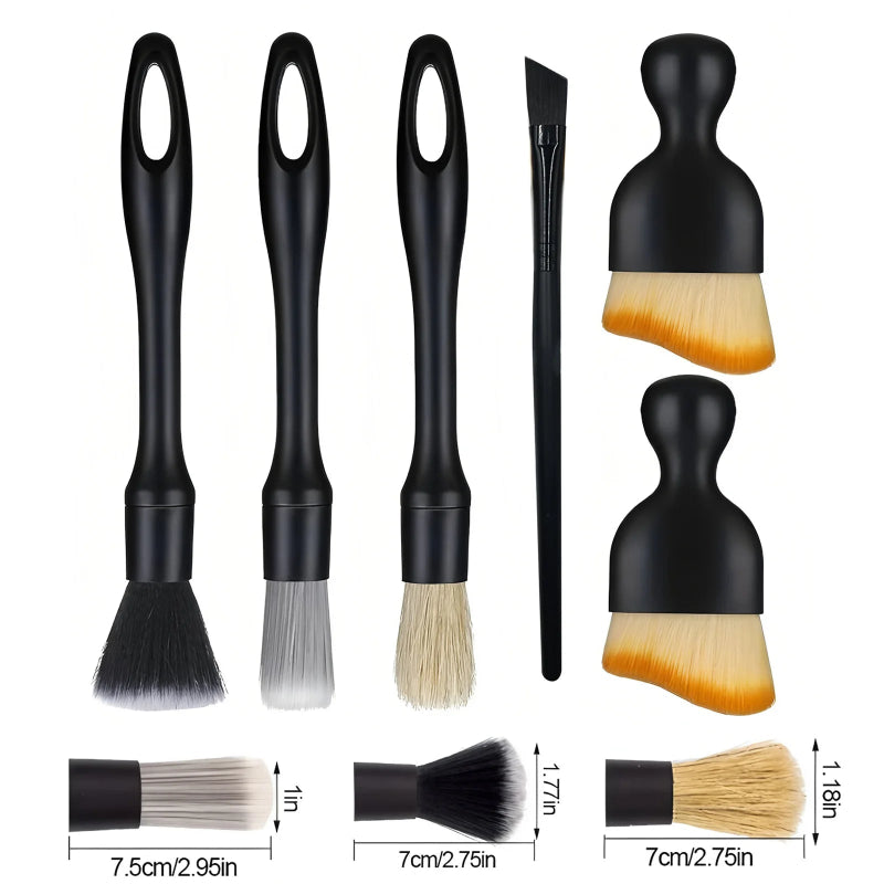 Professional Car Detailing Brushes Kit – Interior & Wheel Cleaning