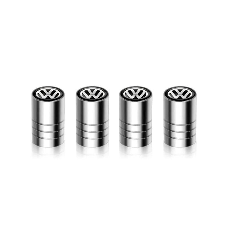 Valve Caps Tire Premium for VW 4pcs (Aluminum Alloy, Logo)