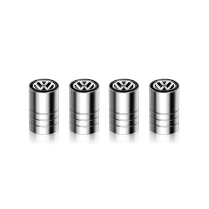 Valve Caps Tire Premium for VW 4pcs (Aluminum Alloy, Logo)