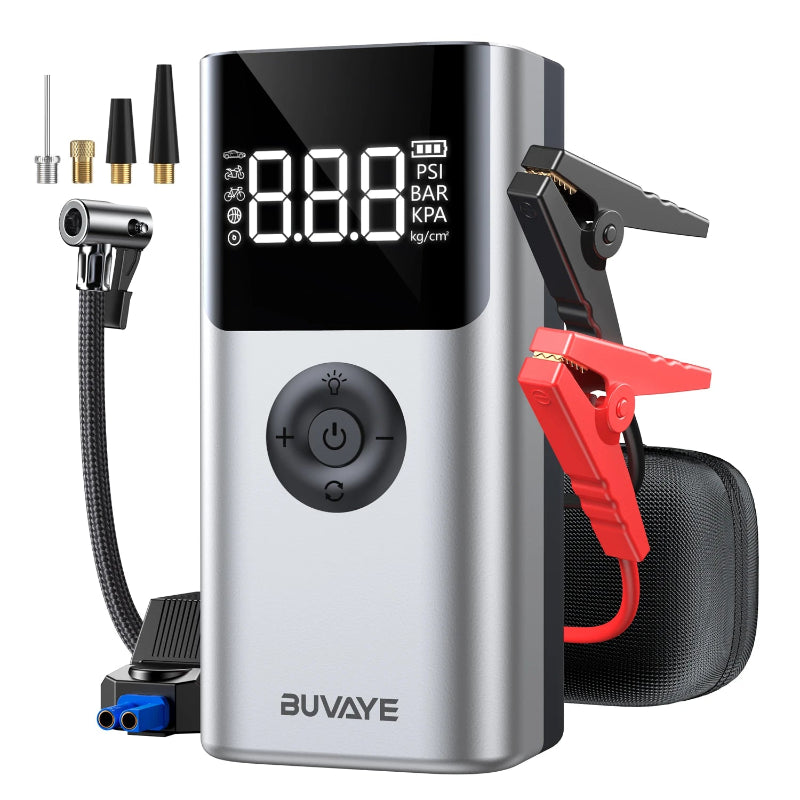 BUVAYE 2500A Air Pump Jump Starter Product Overview