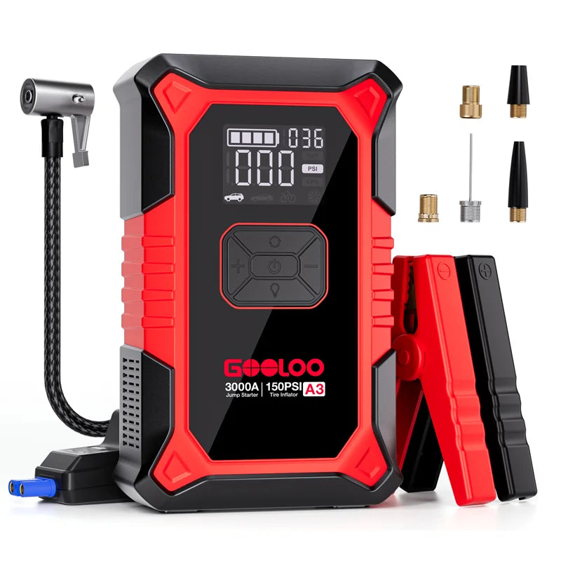 GOOLOO A3 Jump Starter Air Compressor Product Overview