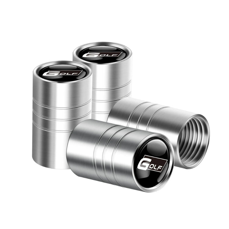 Valve Caps Tire Premium for VW 4pcs (Aluminum Alloy, Logo)