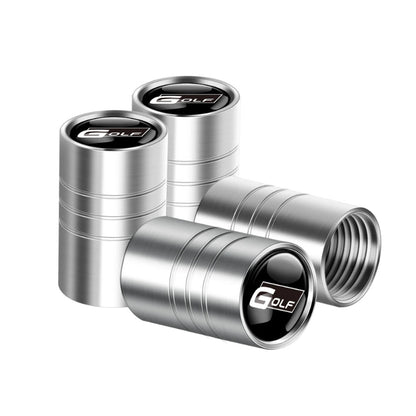 Valve Caps Tire Premium for VW 4pcs (Aluminum Alloy, Logo)