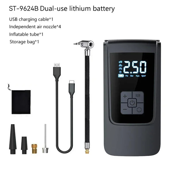 Wireless and Wired Car Air Compressor LCD Tire Inflator