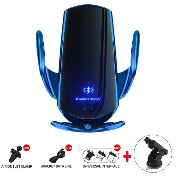 Automatic Car Wireless Charger and Phone Mount 15W