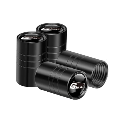 Valve Caps Tire Premium for VW 4pcs (Aluminum Alloy, Logo)