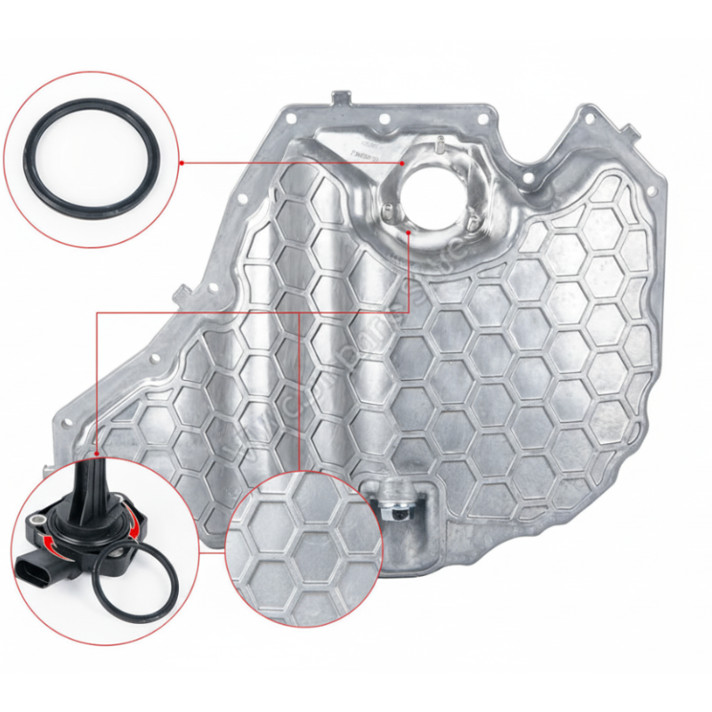 Aluminium Engine Oil Pan Lower Part for Audi A4 A5 A6 A7 A8 Q5, OEM 06L103600F / 06L103598F